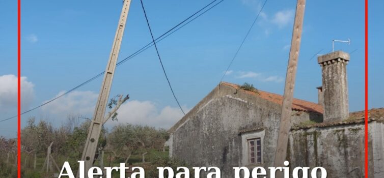 Alerta para perigo de circular sobre cabos elétricos