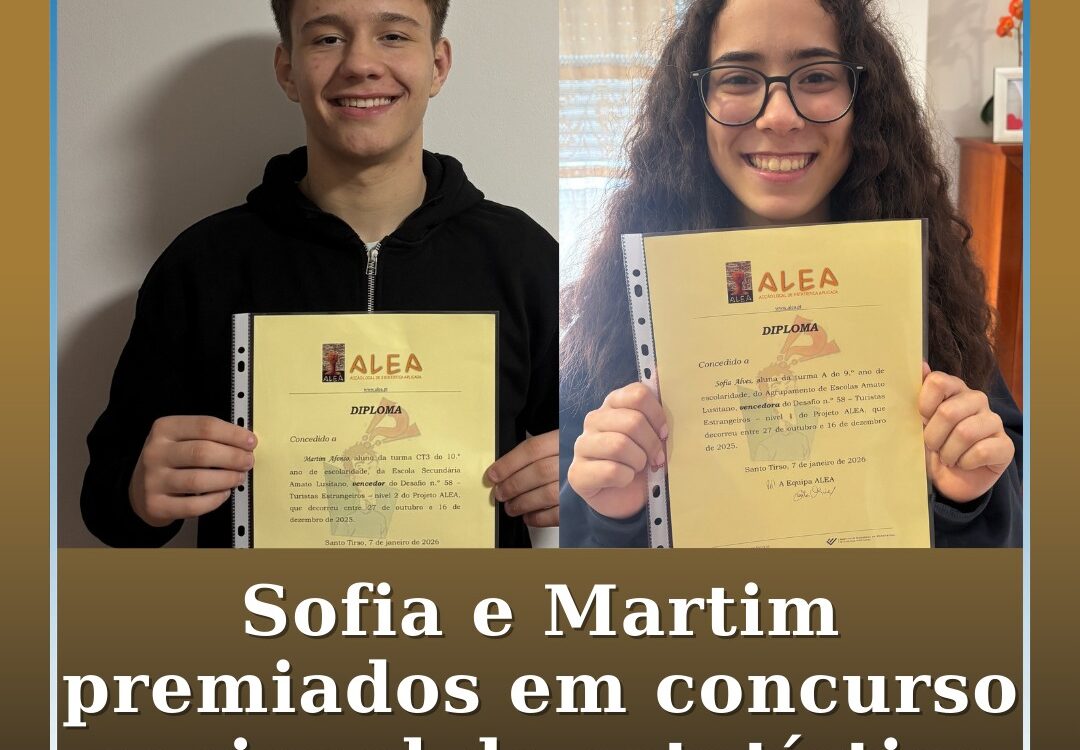 Alunos do AE Amato Lusitano premiados em concurso nacional de estatística