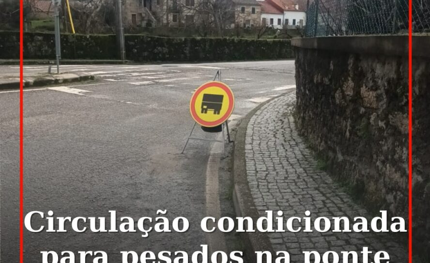 Circulação condicionada para pesados na ponte de Águas