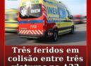 Colisão entre três viaturas provoca três feridos na A23