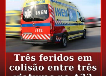 Colisão entre três viaturas provoca três feridos na A23