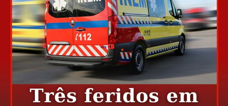 Colisão entre três viaturas provoca três feridos na A23