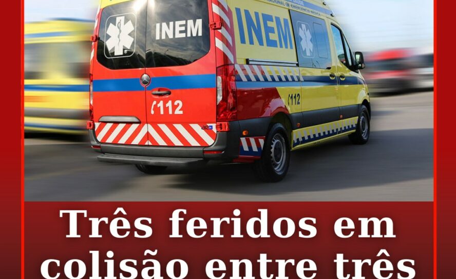 Colisão entre três viaturas provoca três feridos na A23