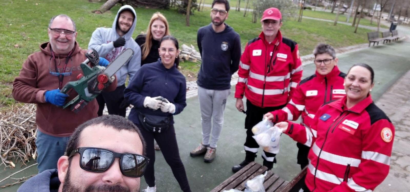 Cruz Vermelha apoia ação de limpeza após depressão Kristin