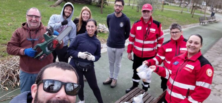 Cruz Vermelha apoia ação de limpeza após depressão Kristin