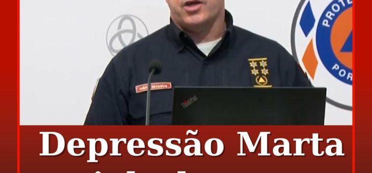 Depressão Marta vai deslocar-se para norte