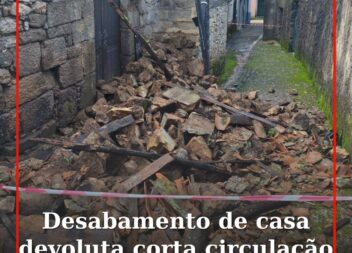 Desabamento de casa devoluta corta circulação