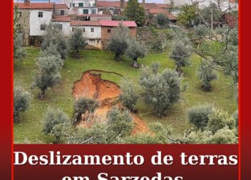 Deslizamento de terras em Sarzedas