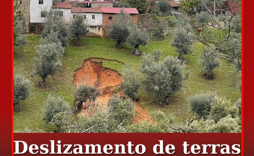 Deslizamento de terras em Sarzedas