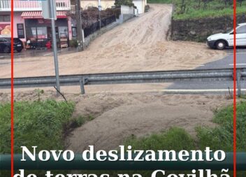 Deslizamento de terras na EN230 na Covilhã