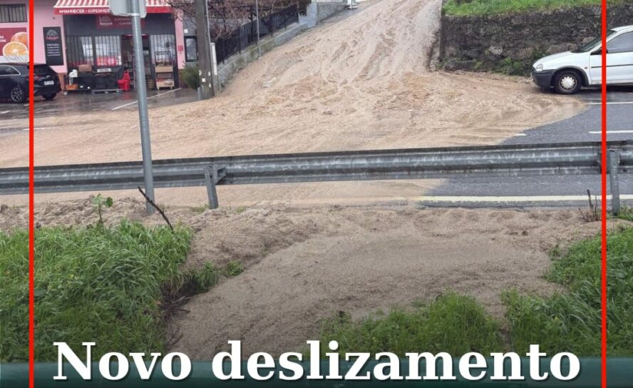 Deslizamento de terras na EN230 na Covilhã