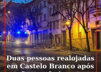 Duas pessoas realojadas em Castelo Branco após sofrerem ferimentos