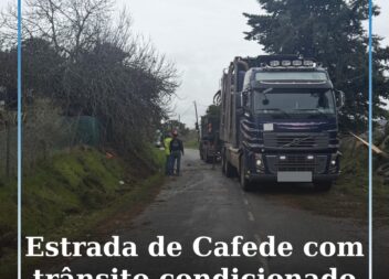 Estrada de Cafede com trânsito condicionado