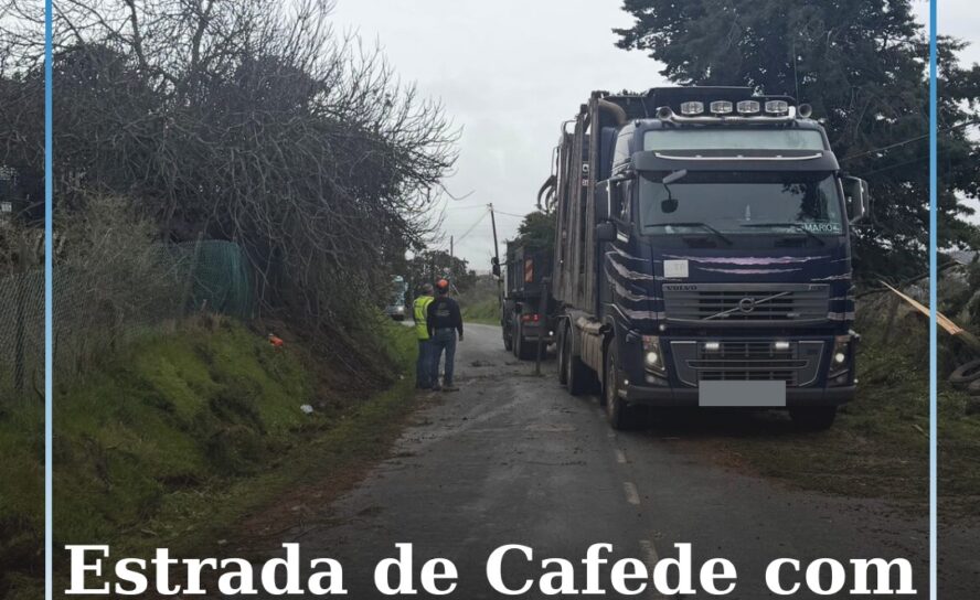 Estrada de Cafede com trânsito condicionado
