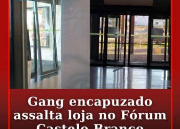Gang encapuzado assalta loja no Fórum Castelo Branco