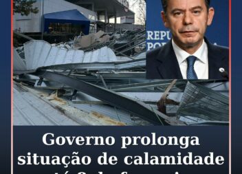 Governo prolonga situação de calamidade até 8 de fevereiro