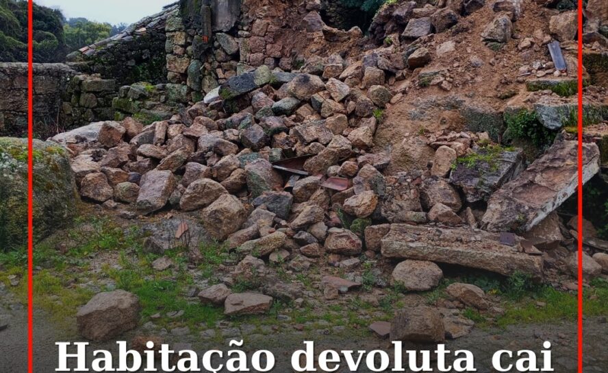 Habitação devoluta cai no Louriçal do Campo