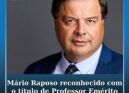 Mário Raposo reconhecido com o título de Professor Emérito