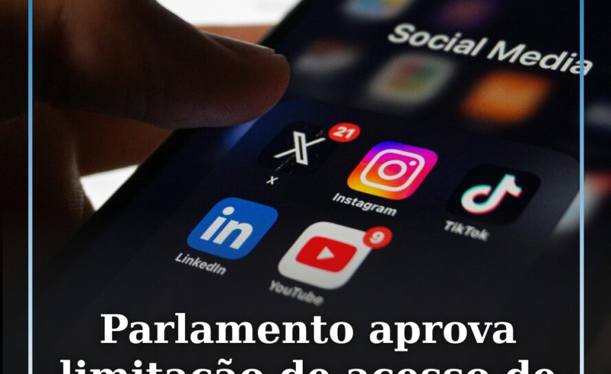 Parlamento aprova limitação de acesso de menores a redes sociais