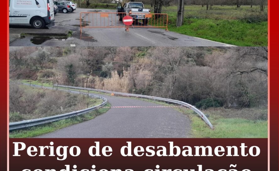 Perigo de desabamento condiciona circulação na EM-1004
