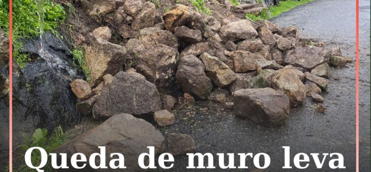 Queda de muro leva ao corte de estrada em Idanha-a-Nova