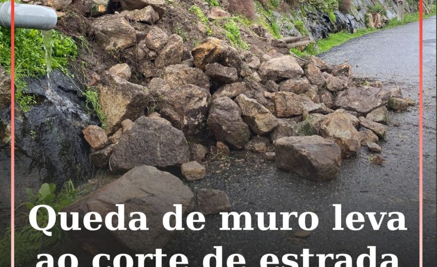 Queda de muro leva ao corte de estrada em Idanha-a-Nova