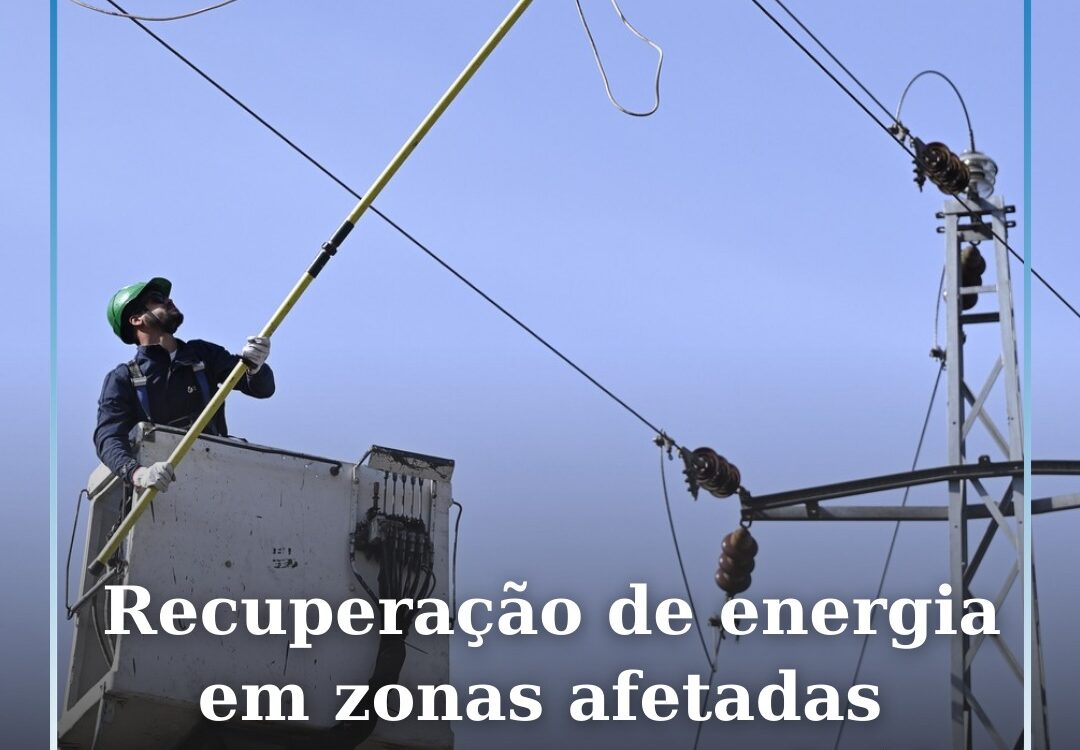 Recuperação de energia em zonas afetadas “praticamente concluída”