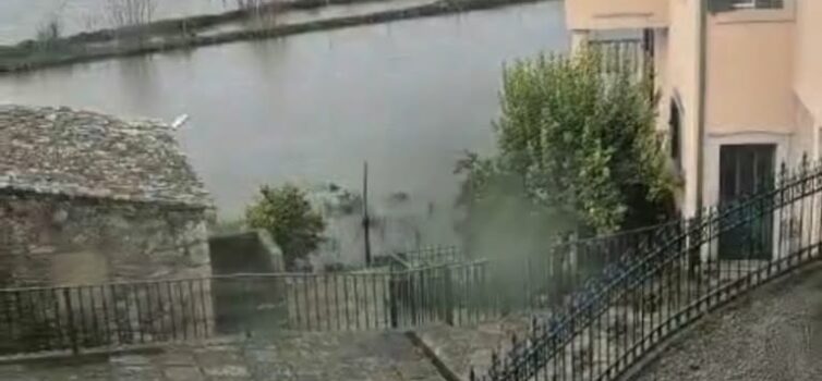 Resultado da chuva forte sentida esta quinta-feira em Alcains.