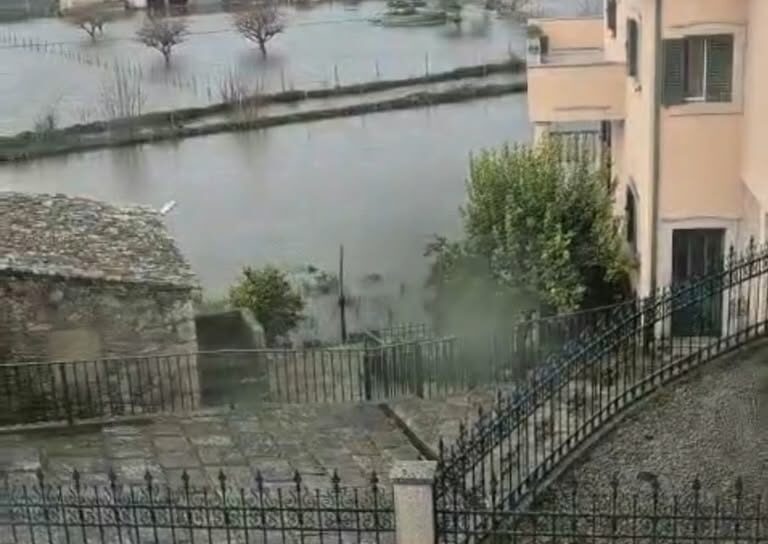 Resultado da chuva forte sentida esta quinta-feira em Alcains.