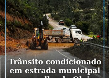 Trânsito condicionado em estrada municipal no concelho de Oleiros