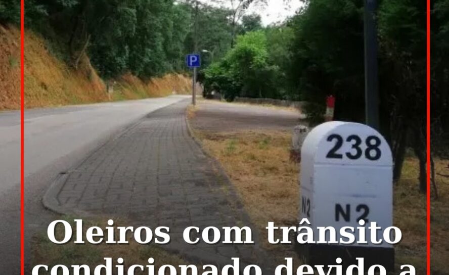 Trânsito cortado em Oleiros devido a trabalhos de segurança