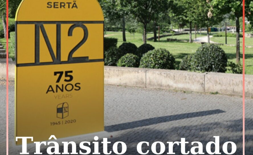 Trânsito cortado na EN2 desde a Barragem do Cabril até Pedrógão Pequeno