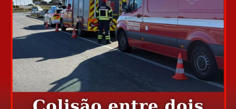 Acidente entre dois veículos em Castelo Branco