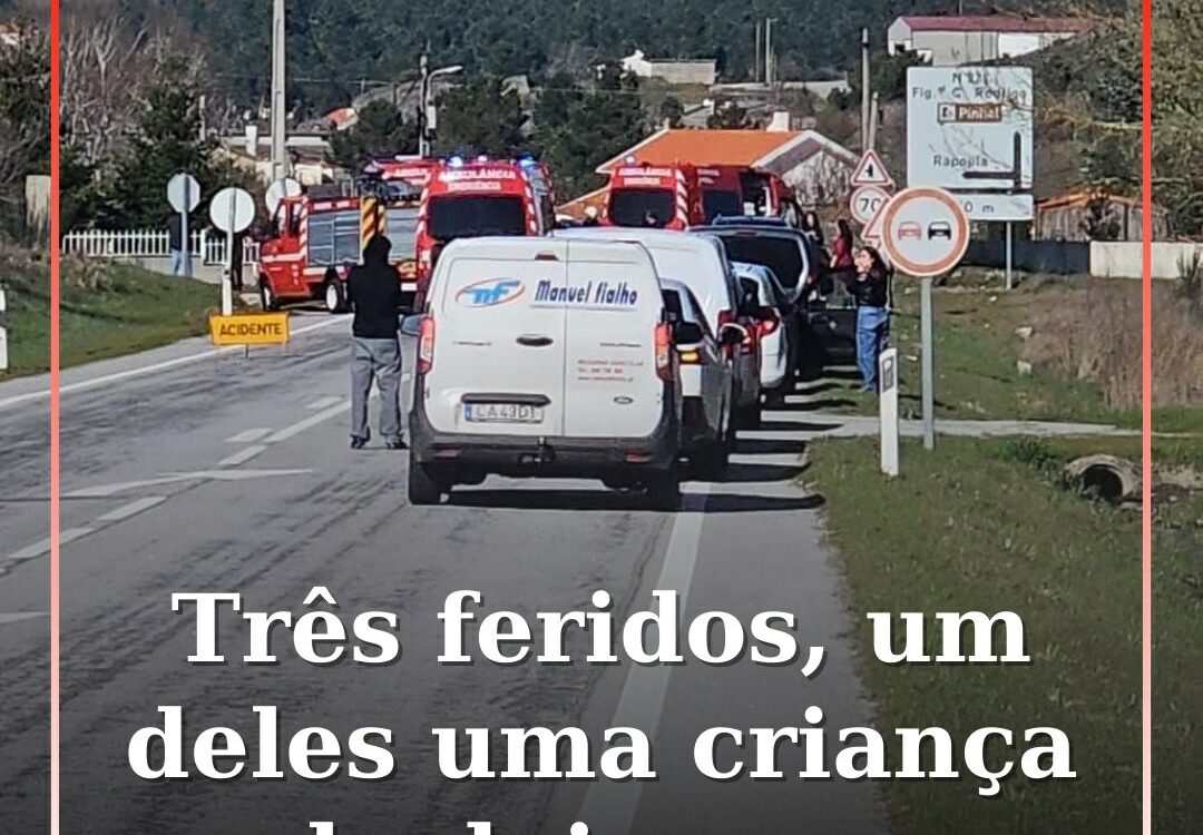 Colisão de dois veículos resulta em três feridos