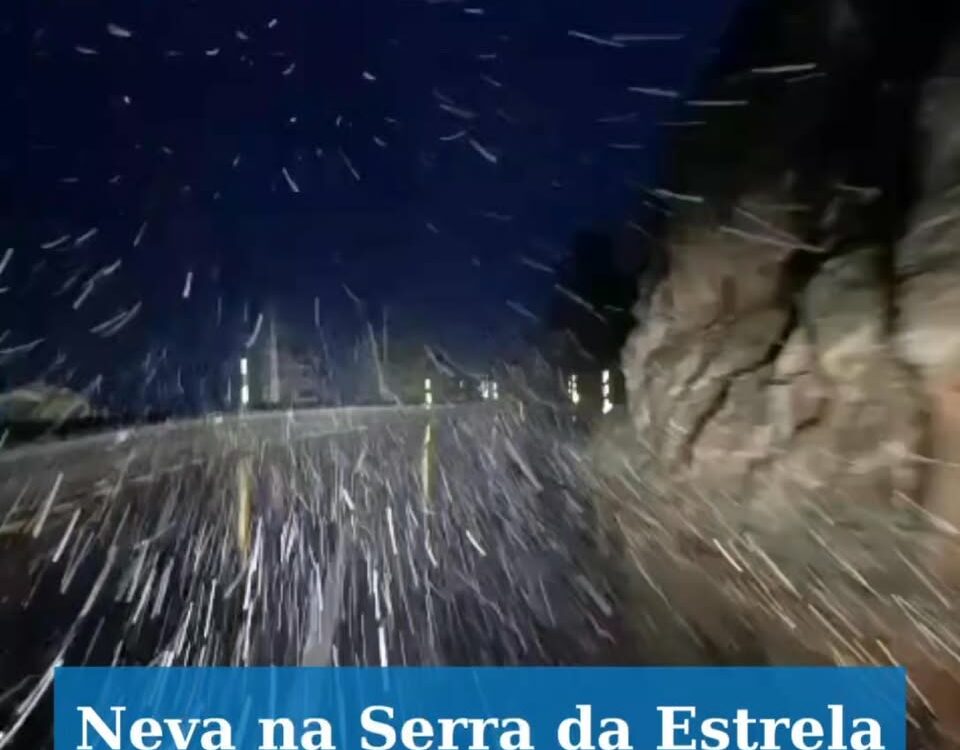 Começaram a cair flocos de neve na Serra da Estrela.