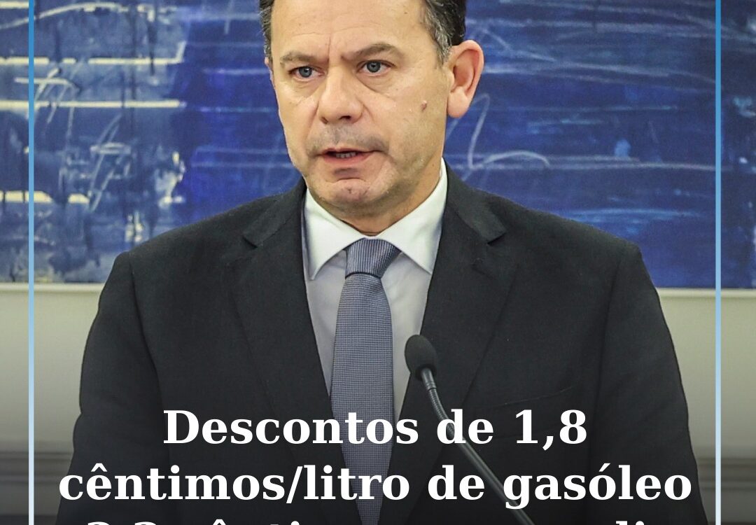 Governo aprova descontos de 1,8 cêntimos/litro de gasóleo e 3,3 cêntimos na gaso