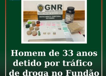Homem detido por tráfico de droga no Fundão