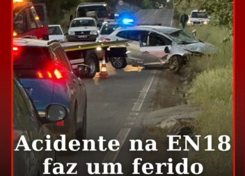Acidente na Estrada Nacional 18 faz um ferido