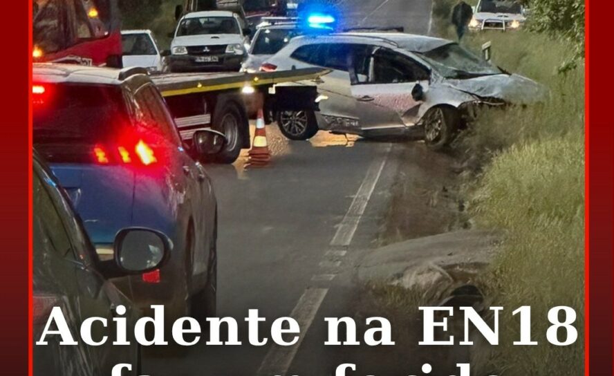 Acidente na Estrada Nacional 18 faz um ferido