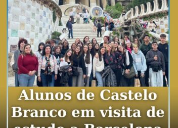 Alunos do Agrupamento Amato Lusitano em visita de estudo a Barcelona