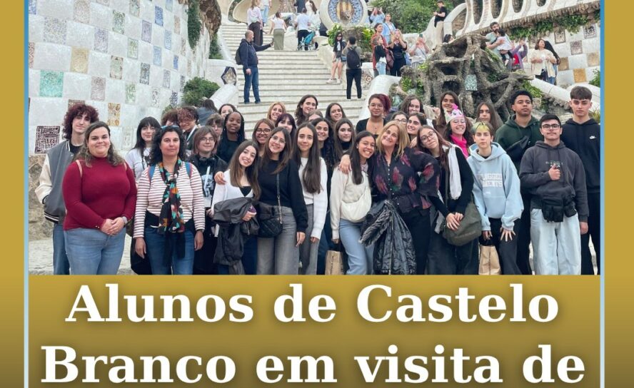Alunos do Agrupamento Amato Lusitano em visita de estudo a Barcelona