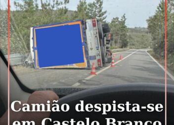 Camião despista-se em Castelo Branco