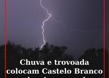 Chuva e trovoada colocam 14 distritos sob aviso amarelo