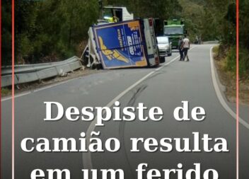 Depiste de camião resulta en um ferido