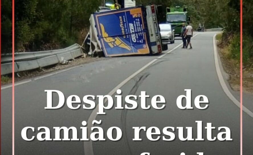 Depiste de camião resulta en um ferido