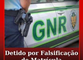 Detido por falsificação de matrícula