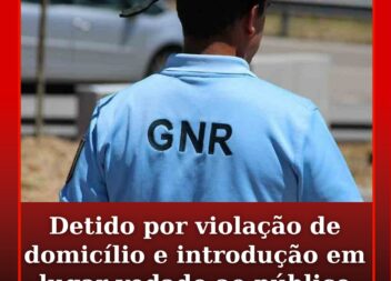 Detido por violação de domicílio e introdução em lugar vedado