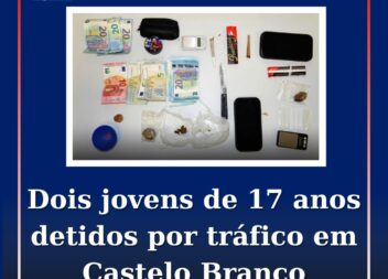 Dois jovens de 17 anos detidos por tráfico em Castelo Branco