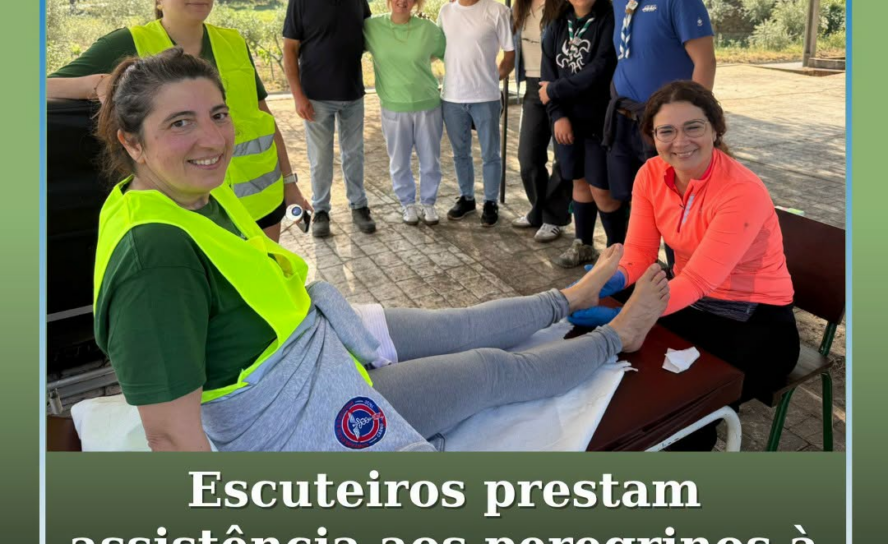Escuteiros prestam assistência aos peregrinos à Senhora da Saúde no Padrão