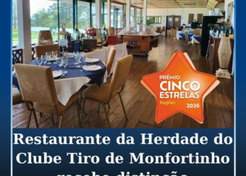 Restaurante da Herdade do Clube de Tiro distinguido com Cinco Estrelas